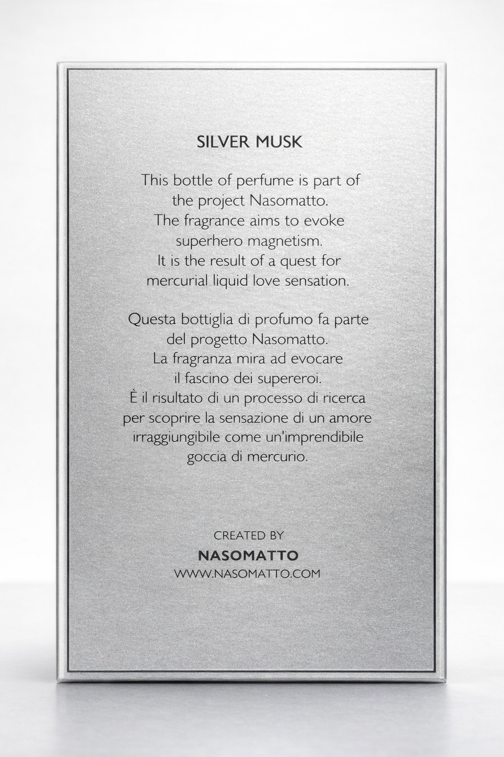 Nasomatto Silver Musk – Extrait de Parfum (30 ml)